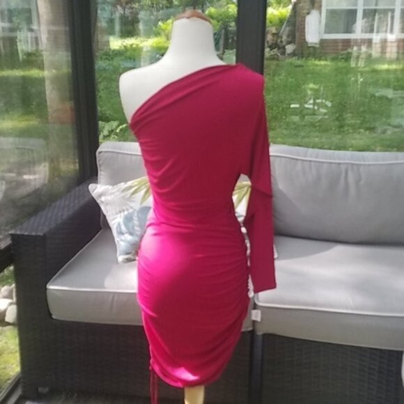Victoria Secret red mini dress one shoulder Size XS - Picture 5 of 6